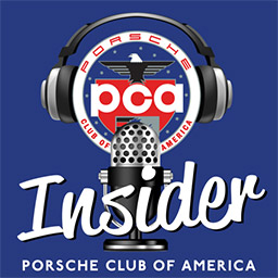 Image of the PCA logo wearing headphones with a illustrated microphone in the foreground.